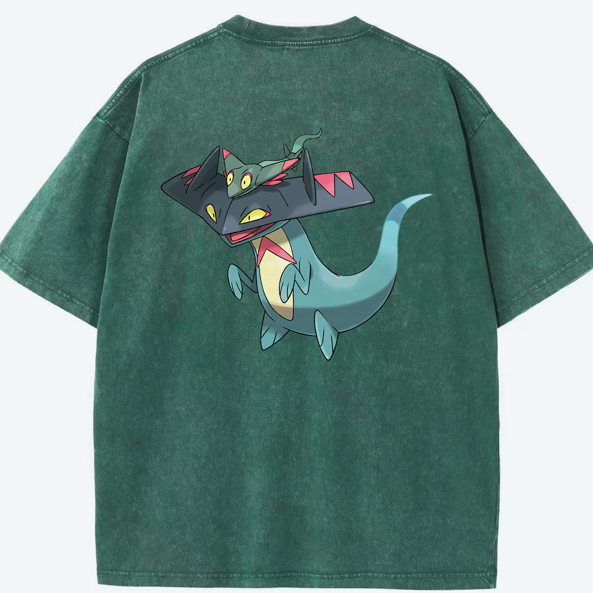 （画像用） ポケットモンスター Pokémon 綿100% ヴィンテージ風 半袖Tシャツ（背面プリント）